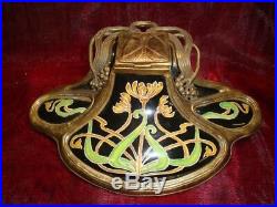 Encrier Fleur Iris Style Art Deco Style Art Nouveau Porcelaine Bronze Ceramique