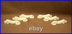 Ensemble De 6 Porte Couteaux Art Deco Craquele Chiens Céramique Primavera