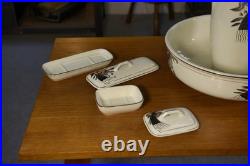 Ensemble de toilette céramique décor Art déco Boch et Louvière 1920-1930's