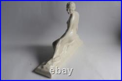Femme nue céramique craquelée Art déco (63320)