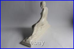 Femme nue céramique craquelée Art déco (63320)