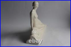 Femme nue céramique craquelée Art déco (63320)
