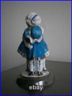 Figurine Art Déco Porcelaine Katzhütte c-1930 Jeux d'enfants Céramique Ancien