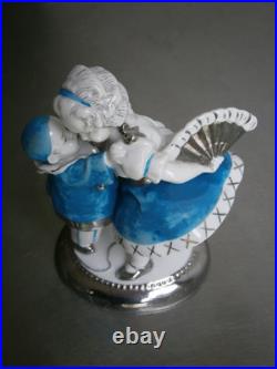 Figurine Art Déco Porcelaine Katzhütte c-1930 Jeux d'enfants Céramique Ancien