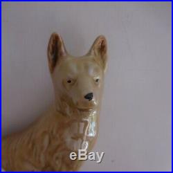 Figurine statue chien loup céramique faïence art déco design XXe BRAZIL N4204
