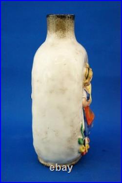 Franz Goebel Hummel, Bouteille céramique Art déco, décor bas-relief XX Allemagne