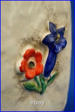 Franz Goebel Hummel, Bouteille céramique Art déco, décor bas-relief XX Allemagne