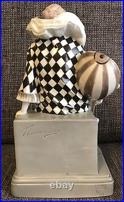 GOLDSCHEIDER 5030 PIERRETTE mit LAUTE Austrian Art Deco ceramic WILHELM TOMASCH