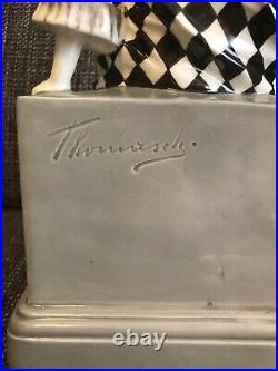 GOLDSCHEIDER 5030 PIERRETTE mit LAUTE Austrian Art Deco ceramic WILHELM TOMASCH