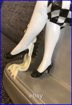 GOLDSCHEIDER 5030 PIERRETTE mit LAUTE Austrian Art Deco ceramic WILHELM TOMASCH