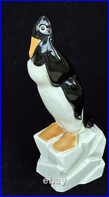 Geo Conde Céramiques Pingouin St Clément 1930 Art Déco Sculpture Craquelée