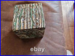 Gerbino Vallauris Rare Céramique Forme Cube Vintage Style Art déco