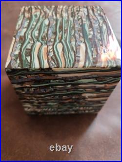 Gerbino Vallauris Rare Céramique Forme Cube Vintage Style Art déco