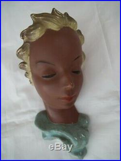 Goldscheider Profil Ceramique Femme Art Deco 1940