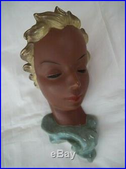 Goldscheider Profil Ceramique Femme Art Deco 1940