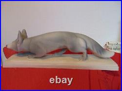 Grand Renard Large Fox Art Deco 70 CM De Long X 23 CM Ceramique Sevre