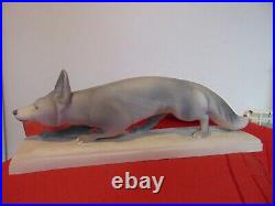 Grand Renard Large Fox Art Deco 70 CM De Long X 23 CM Ceramique Sevre