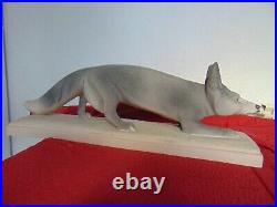 Grand Renard Large Fox Art Deco 70 CM De Long X 23 CM Ceramique Sevre