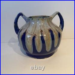 Grand Vase Alphonse Mouton Alpho céramique d'art bleu Français Art Déco 1930 Grand Vase Alphonse Mouton Alpho céramique d'art bleu Français Art Déco 1930