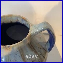 Grand Vase Alphonse Mouton Alpho céramique d'art bleu Français Art Déco 1930