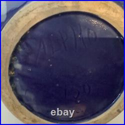 Grand Vase Alphonse Mouton Alpho céramique d'art bleu Français Art Déco 1930