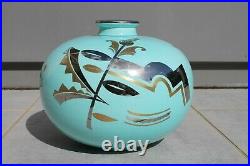 Grand Vase Boule Céramique Saint Radegonde Gustave ASCH Art déco