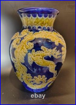 Grand Vase En Céramique Allemande Époque Art Déco 1930 Signé R. Merkelbach Old