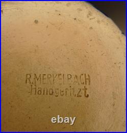 Grand Vase En Céramique Allemande Époque Art Déco 1930 Signé R. Merkelbach Old