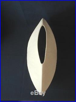 Grand Vase En Ceramique Contemporaine Inspiration Corail Blanc 34cm X 40cm