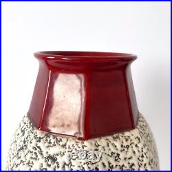 Grand vase Art Déco en céramique à émail crispé Paul Milet à Sèvres, années 30 Grand vase Art Déco en céramique à émail crispé Paul Milet à Sèvres, années 30