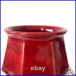 Grand vase Art Déco en céramique à émail crispé Paul Milet à Sèvres, années 30 Grand vase Art Déco en céramique à émail crispé Paul Milet à Sèvres, années 30