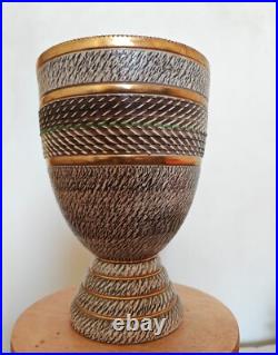 Grand vase art deco ceramique grés signé Lucien Brisdoux parfait état