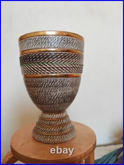 Grand vase art deco ceramique grés signé Lucien Brisdoux parfait état