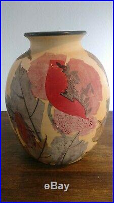Grand vase en Ceramique de vallauris signé Louis Giraud Art Déco Hauteur 33 cm