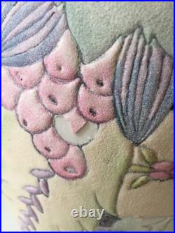 Grand vase en céramique givré décor style art déco Chinois