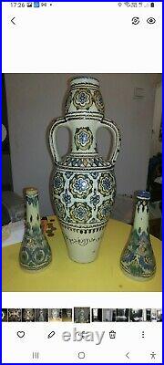 Grand vase et paire soliflore DE VERCLOS nabeul tunisie