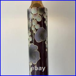 Grande Lampe Floral Art Deco, Japonisant Ceramique Émaillé Fleurs
