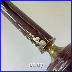 Grande Lampe Floral Art Deco, Japonisant Ceramique Émaillé Fleurs