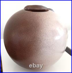 Gros vase en céramique néo-Art Déco signé ELISA made in Spain 227/900