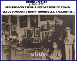 Henri Laffite (1885-1977) Eleve De Rodin / Projes Ceramiques Art Deco 1930 (253)