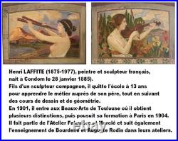 Henri Laffite (1885-1977) Eleve De Rodin / Projes Ceramiques Art Deco 1930 (253)