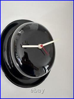 Horloge murale Chapeau melon noir Céramique Vintage Art Déco Design Fonctionne