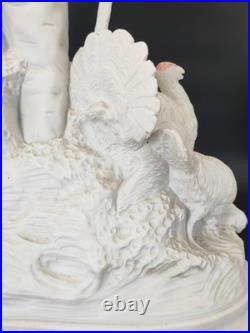 Imposant groupe en porcelaine biscuit signé d'après Joseph d'Asté scène paysanne