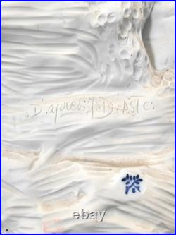 Imposant groupe en porcelaine biscuit signé d'après Joseph d'Asté scène paysanne