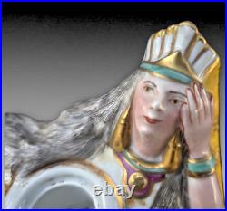 Indienne Encrier Boite Porcelaine De Paris Art Deco 1930 Inkwell Box Aladin