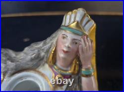 Indienne Encrier Boite Porcelaine De Paris Art Deco 1930 Inkwell Box Aladin