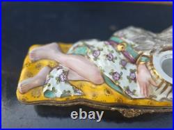 Indienne Encrier Boite Porcelaine De Paris Art Deco 1930 Inkwell Box Aladin