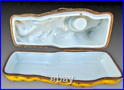 Indienne Encrier Boite Porcelaine De Paris Art Deco 1930 Inkwell Box Aladin