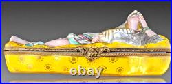 Indienne Encrier Boite Porcelaine De Paris Art Deco 1930 Inkwell Box Aladin