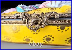 Indienne Encrier Boite Porcelaine De Paris Art Deco 1930 Inkwell Box Aladin